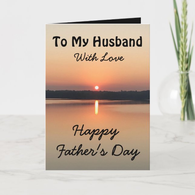 Happy Father's Day To My Husband With Love Card (Front)