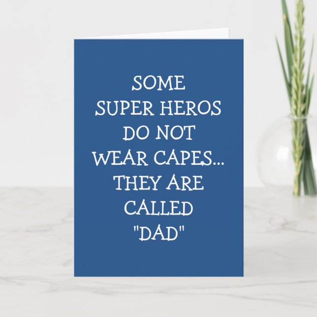 HAPPY FATHER'S DAY TO "MY SUPER HERO" DAD CARD (Front)
