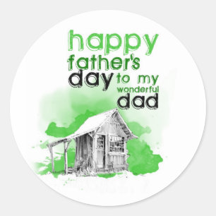 Happy father's day to my wonderful you give classic round sticker