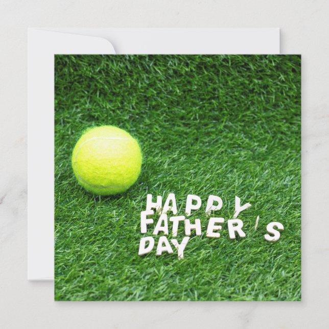 Happy Father's Day to Tennis player with tennis (Front)