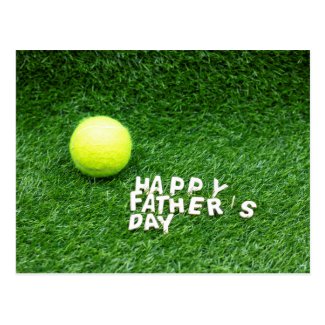 Happy Father's Day to Tennis player with tennis Postcard