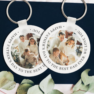 Happy Father's Day to the Best Dad Ever Photo Keychain