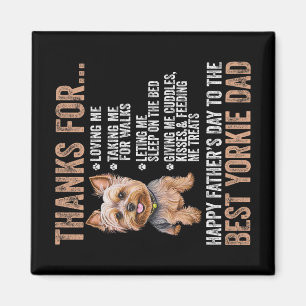 Happy Fathers Day To The Best Yorkie Dad Yorkshire Magnet