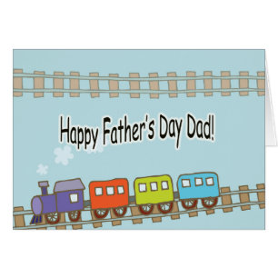 Happy Fathers Day Train Cards