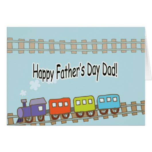Happy Fathers Day Train Cards (Front Horizontal)