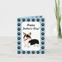 Happy Father's Day Tricolor Corgi