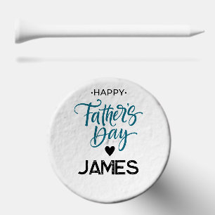 Happy Father's Day Typography Custom Name Golf Tees
