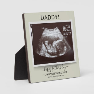 Happy Fathers Day Ultrasound Pregnancy Reveal Plaque