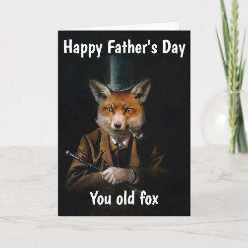 Happy Fathers Day Victorian Fox  Card