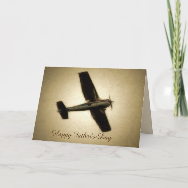 Happy Father's Day - Vintage Airplane Card (Front)
