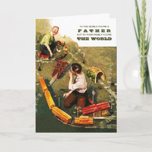 Happy Father's Day. Vintage Art Card