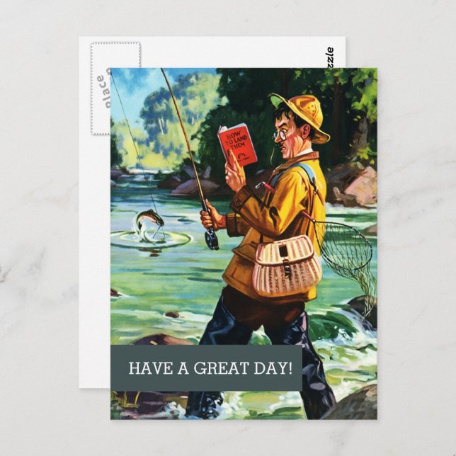 Happy Father's Day. Vintage Art  Postcard (Front/Back)