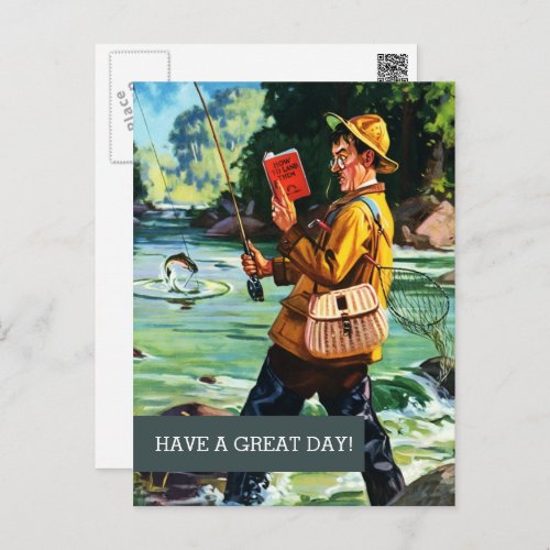 Happy Fathers Day Vintage Art  Postcard