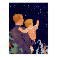 Happy Father's Day. Vintage Art Postcards