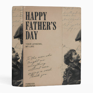 Happy Father's Day Vintage Letter and Grandpa Mini Binder