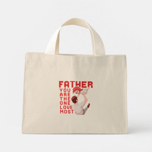 Happy Father's Day Vintage Letter and Grandpa  Mini Tote Bag