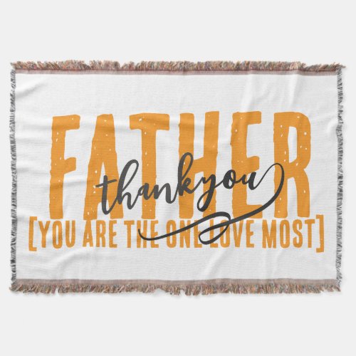 Happy Father's Day Vintage Letter and Grandpa  Throw Blanket