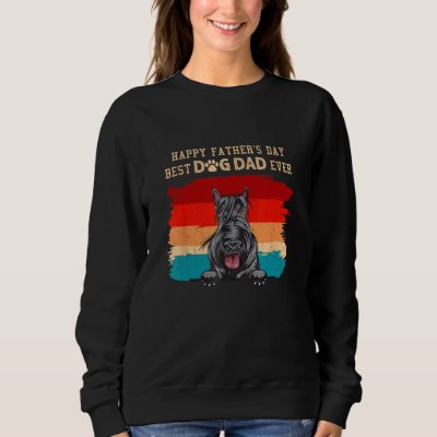 Happy Fathers Day Vintage Scottish Terrier Best Do Sweatshirt