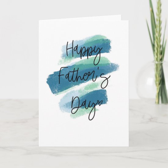 Happy Father's Day Watercolour Card