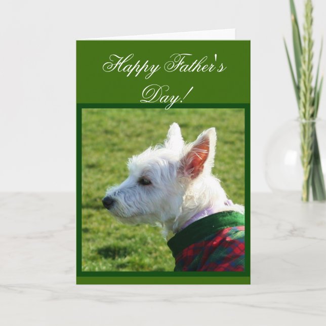 Happy Father's Day Westie Terrier card (Front)