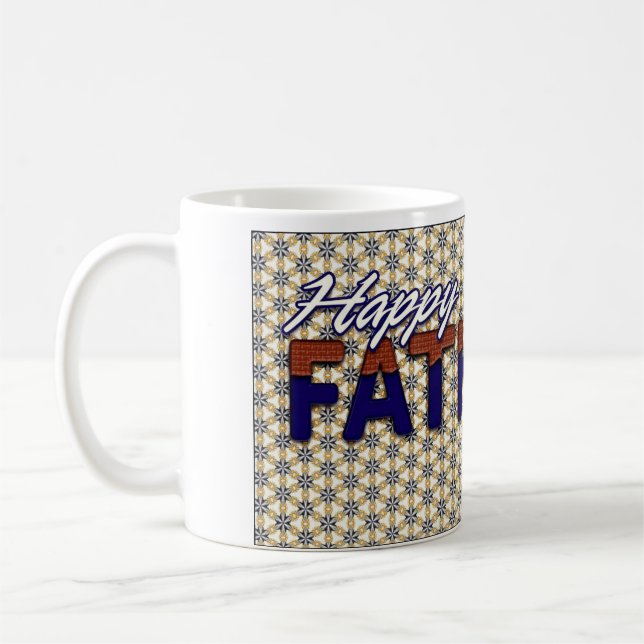 Happy Fathers Day  White Coffee Mug (Left)