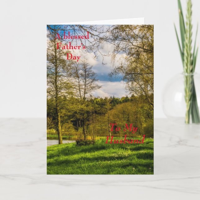 Happy Father's Day wishes "for husband"a Card (Front)