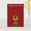 Happy Father's Day with acoustic guitar to Dad Card | Zazzle