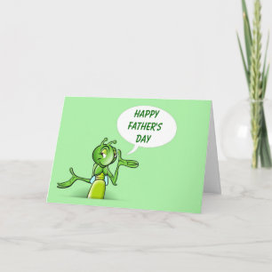 Happy Father's Day with insect cricket car to Dad Card