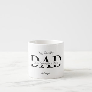 Happy Father's Day with Kids' Names -  Espresso Cup