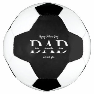 Happy Father's Day with Kids' Names -  Soccer Ball