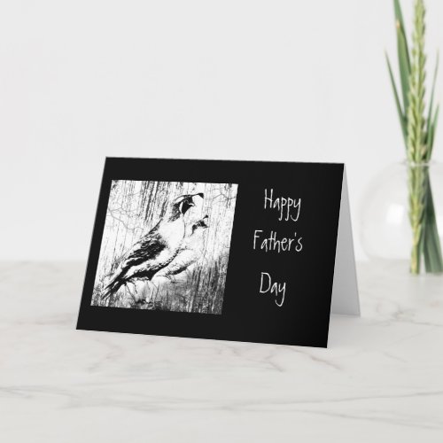 Happy Fathers Day with Vintage California Quail Card