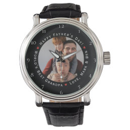 Happy Fathers Day World&#39;s Best Grandpa Cool Trendy Watch