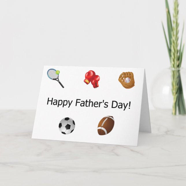 Happy Father's Day World's Greatest Sports Dad Card (Front)