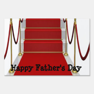 Happy Father's Day Yard Sign Red Carpet