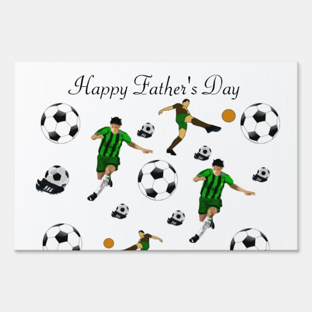 Happy Father's Day Yard Sign Soccer (Front)