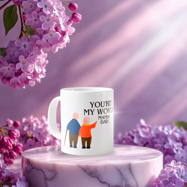 Happy Father's Day You're My World Mom and Dad Gia Giant Coffee Mug (Creator Uploaded)