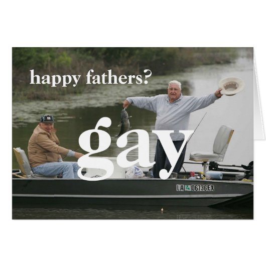 happy fathers gay cards (Front Horizontal)