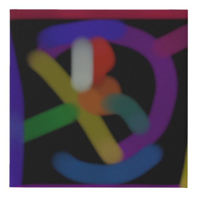 Happy Faux Canvas Print (Front)