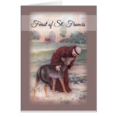 Happy Feast of St. Francis, Peace Prayer Brown (Front)