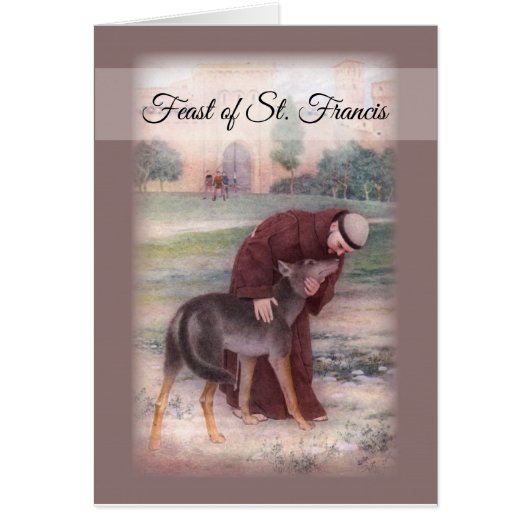 Happy Feast of St. Francis, Peace Prayer Brown (Front)