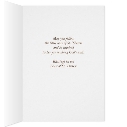 Happy Feast of St. Therese, Rose (Inside (Right))