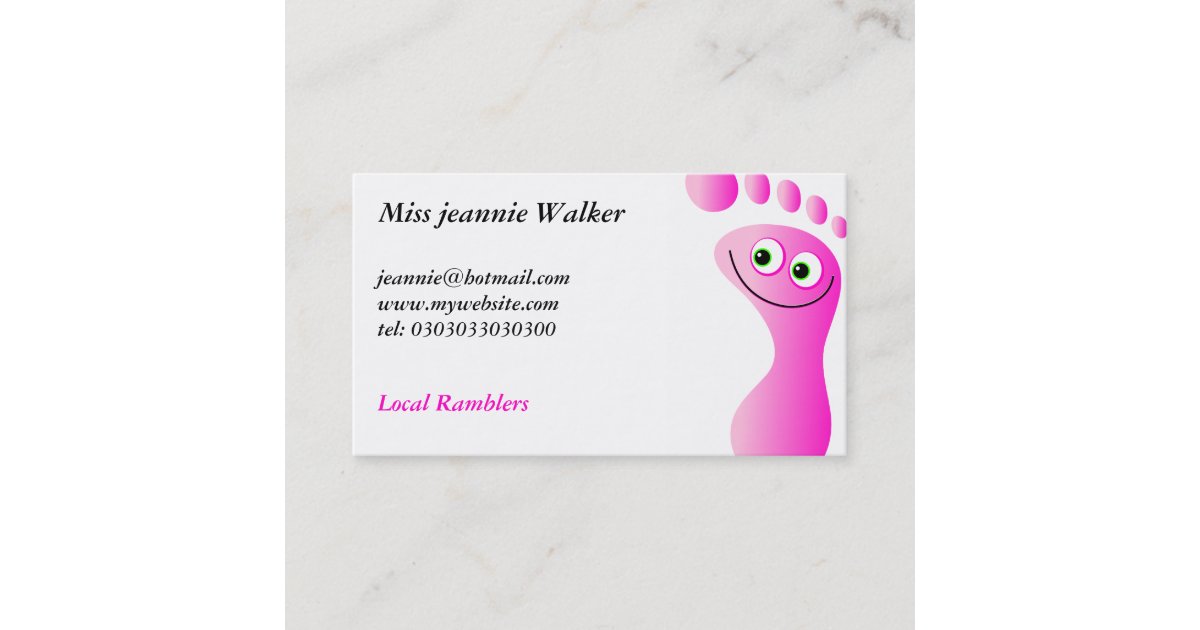 Happy Feet Business Card Zazzle