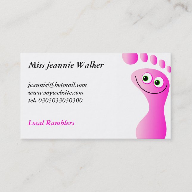 Happy Feet Business Card (Front)