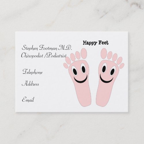 Happy Feet Chiropodist Business Card