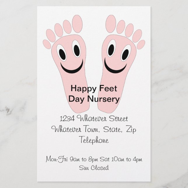 Happy Feet Day Nursery Flyer (Front)