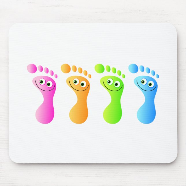 Happy Feet Mouse Pad (Front)