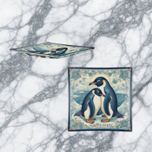 Happy Feet Penguin Ice Bird Couple Snow Ocean Art