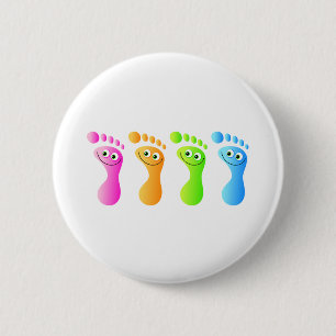 Happy Feet Pinback Button