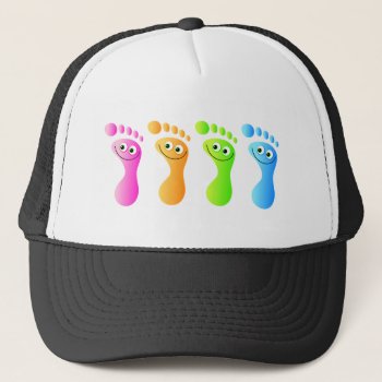 Happy Feet Trucker Hat by prawny at Zazzle