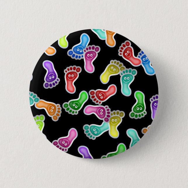 Happy Feet Wallpaper Pinback Button (Front)